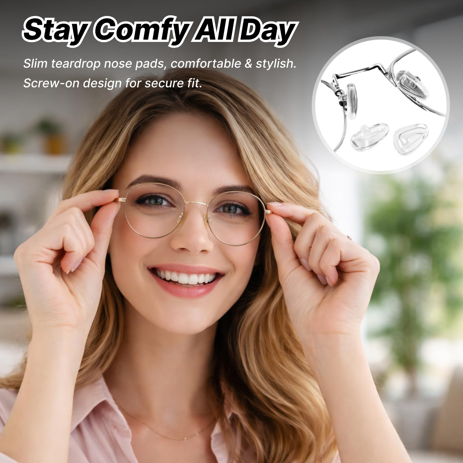 40 Almohadillas Nariz Gafas Silicona, Plaquetas Nasales Antideslizantes Transparentes, Accesorios Gafas Cómodos, Protección Nariz Suave Monturas Ópticas Solares - 5