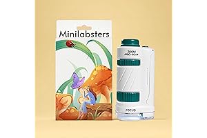 My Little Scientist Miniscope: Explore the Microscopic World with 60x-180x Magnification