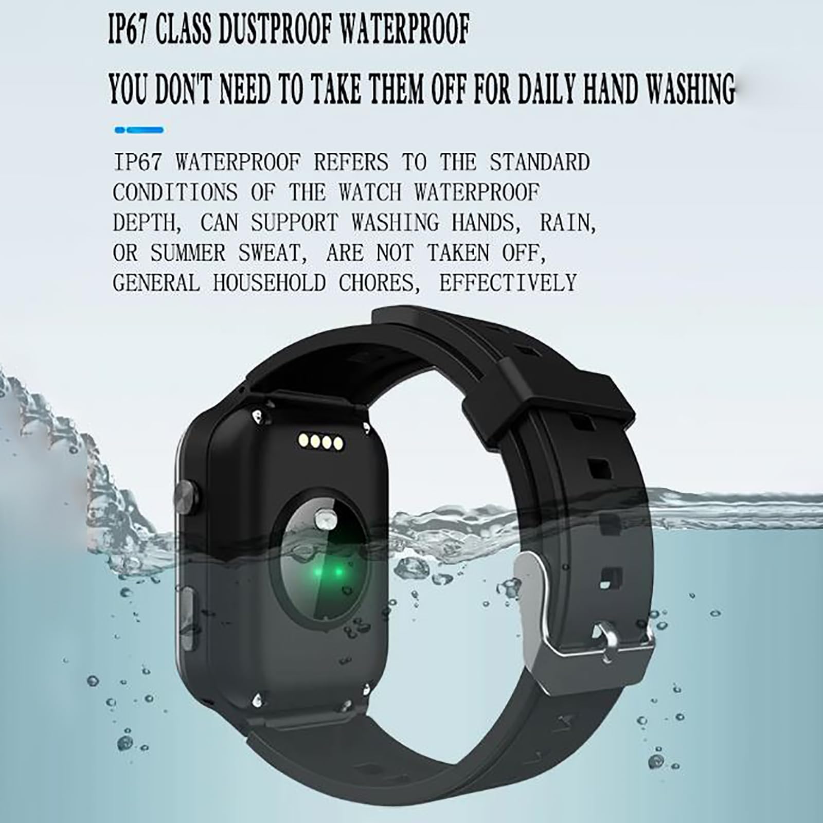 Generico Smartwatch per Uomo e Donna, Anziani Orologio Intelligente GPS con Rilevamento Cadute Chiamata SOS Braccialetto Fitness Tracker per Demenza e Alzheimer