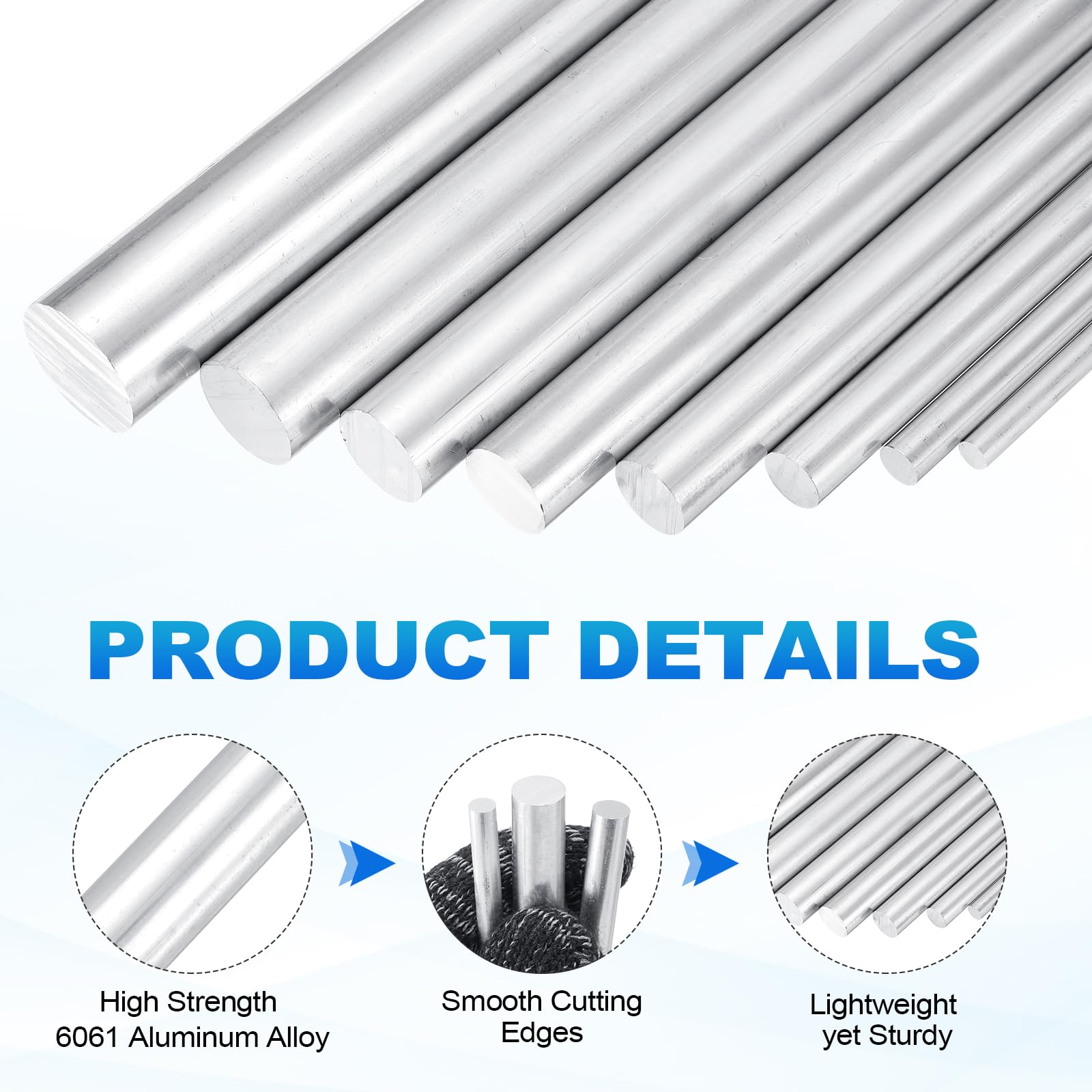 QUARKZMAN Barre Ronde En Aluminium 6061 De 1 3/8"(35mm) De Diamètre Et 4"(102mm) De Longueur Barre Pleine Pour Tour Bâton Pour Bricolage Industriel Fabrication De Modèles, Ton Argenté