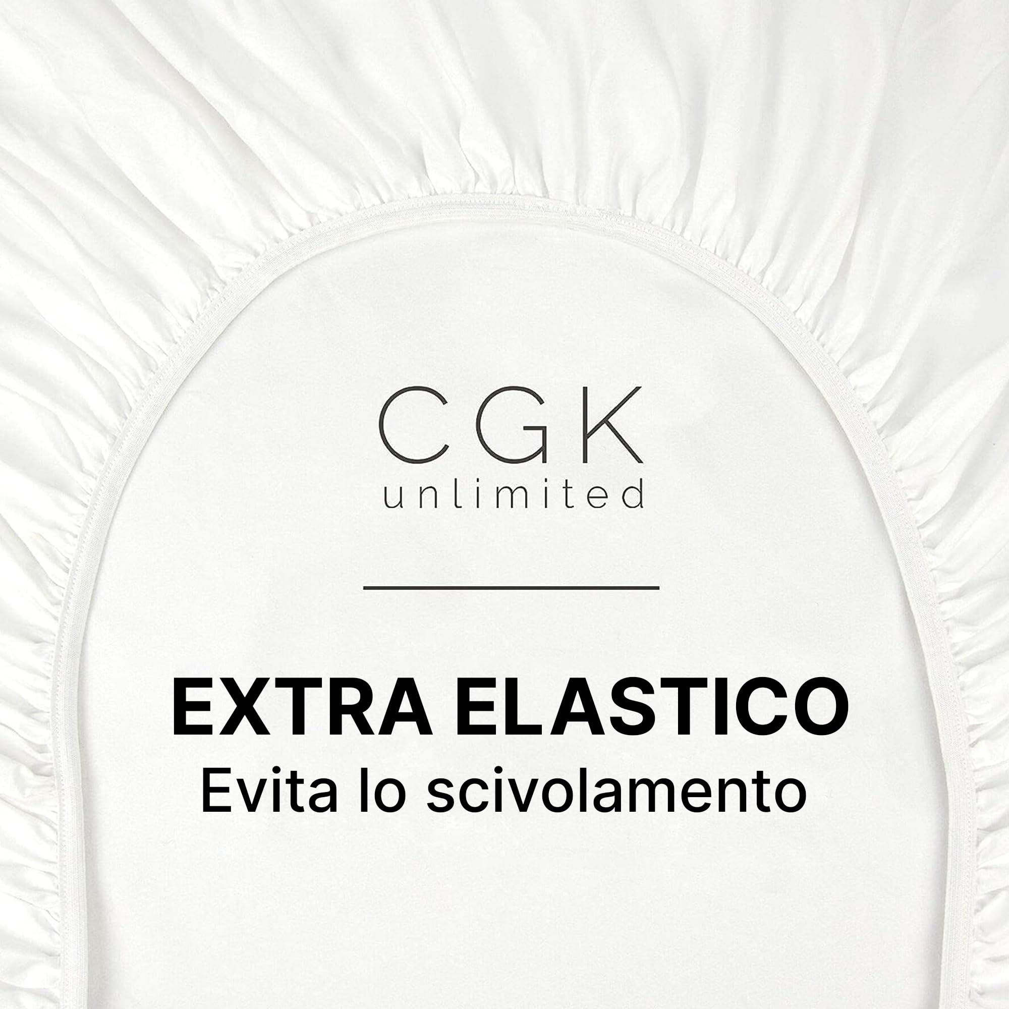 Lenzuolo con angoli 100x200 Bianco, profondità 30 cm - Lussuoso lenzuolo con angoli - Per materassi fino a 30 cm (12") di altezza - Morbido, senza pieghe e traspirante - 100x200 - singola