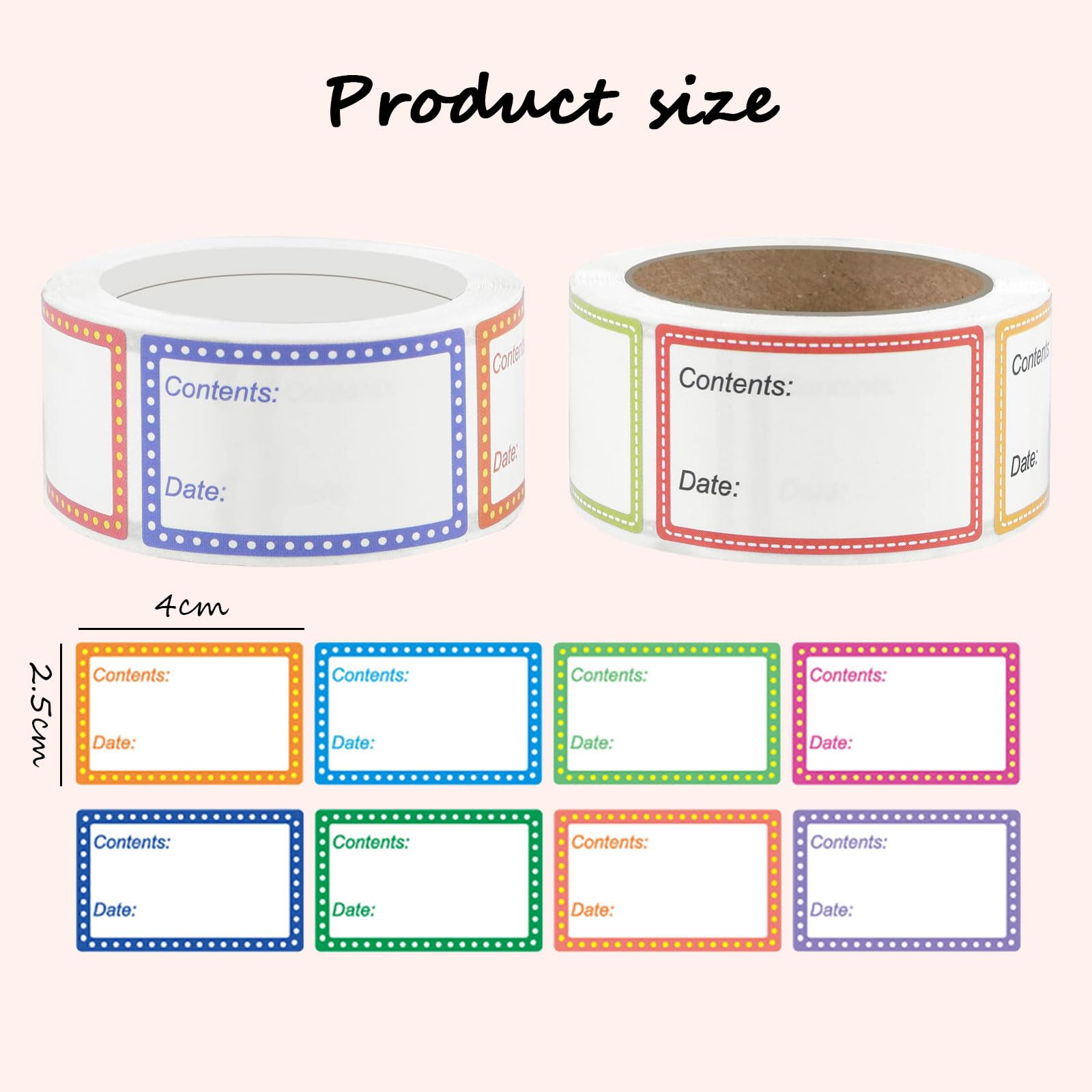 2 Rouleaux1000 PièCes éTiquettes Autocollantes CongéLation A