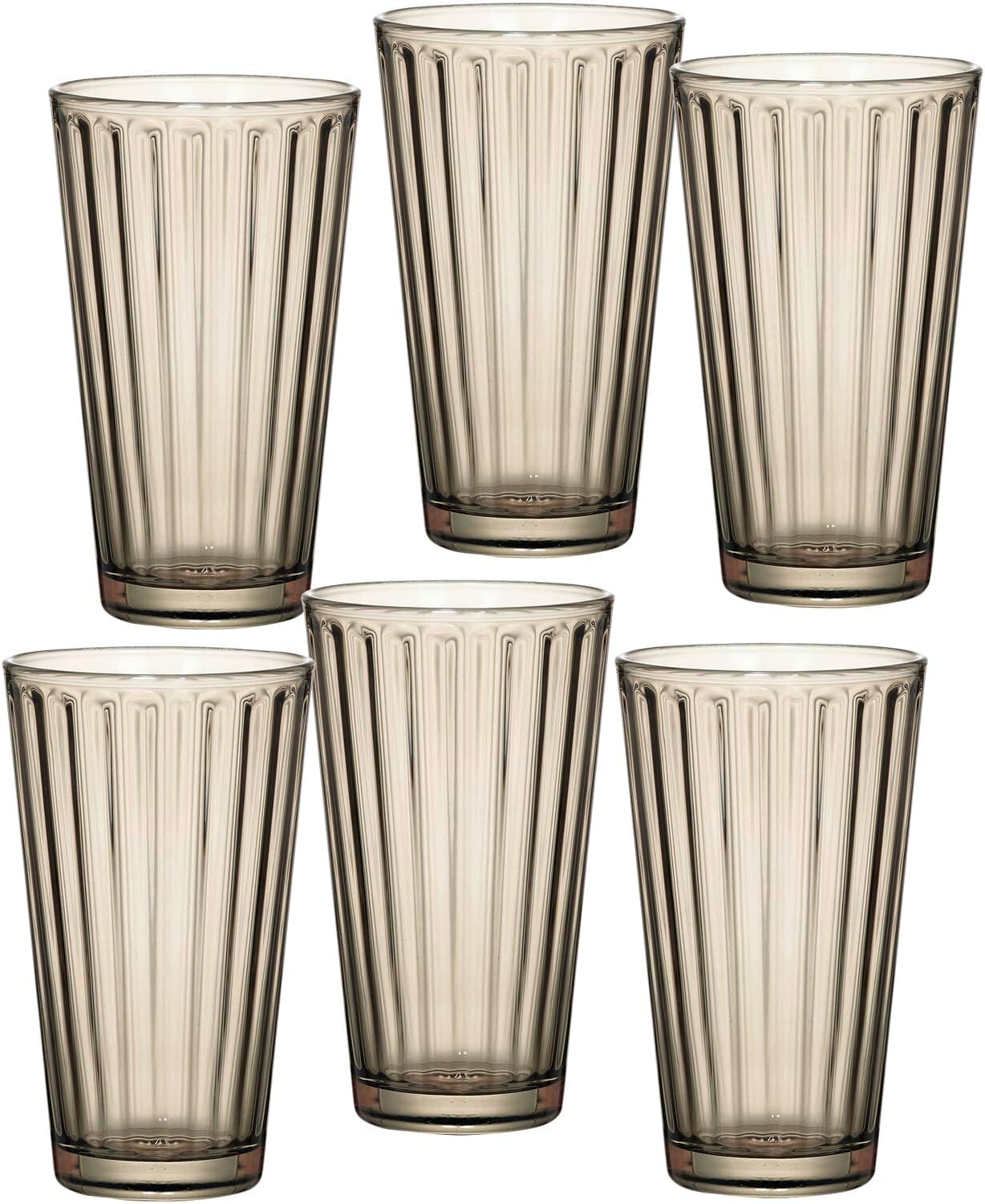 Bormioli Rocco 350260 Diamond Ocean Blue Longdrinkglas, 470 ml, glas, blauw, 6 stuks