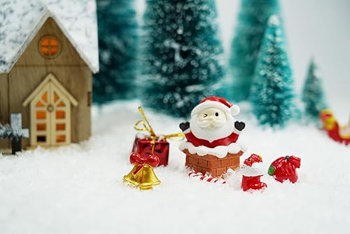 Miniatura 4 de Kit de Navidad de casa de muñecas a escala 112, decoración de escenas pequeñas, muérdago de pino, corona de Navidad, muñeco de nieve en miniatura,