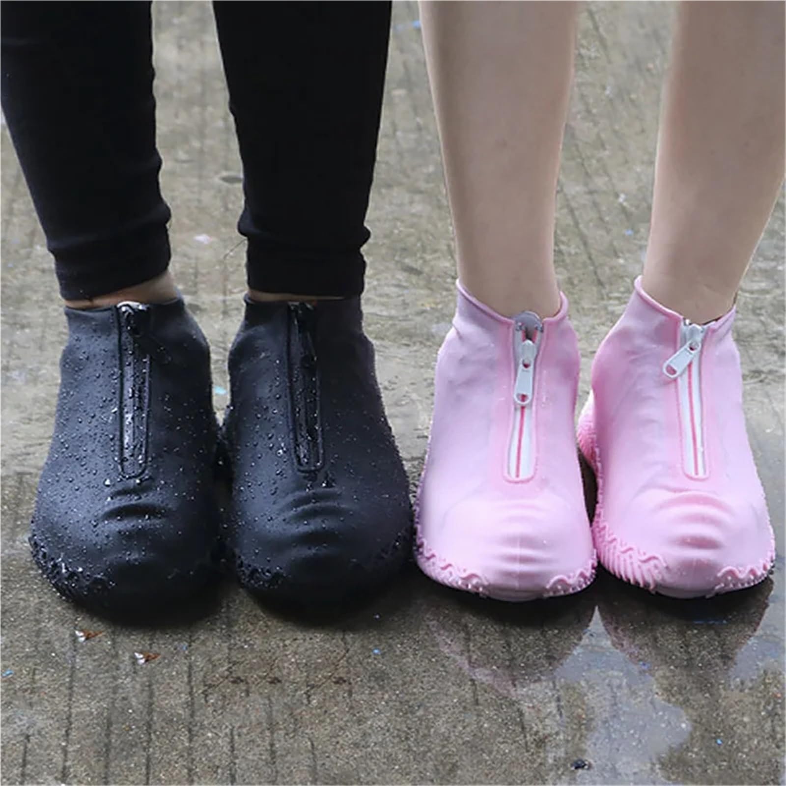 2 pares de cubiertas antideslizantes for zapatos, accesorios reutilizables for hombres, for la lluvia, for mujer, impermeables for Galoshes para Protección