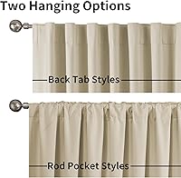 Vista 5 de Joydeco Cortinas 100% opacas para dormitorio, sala de estar, 84 pulgadas de largo, juego de 2 paneles, cortinas opacas para oscurecer la habitación