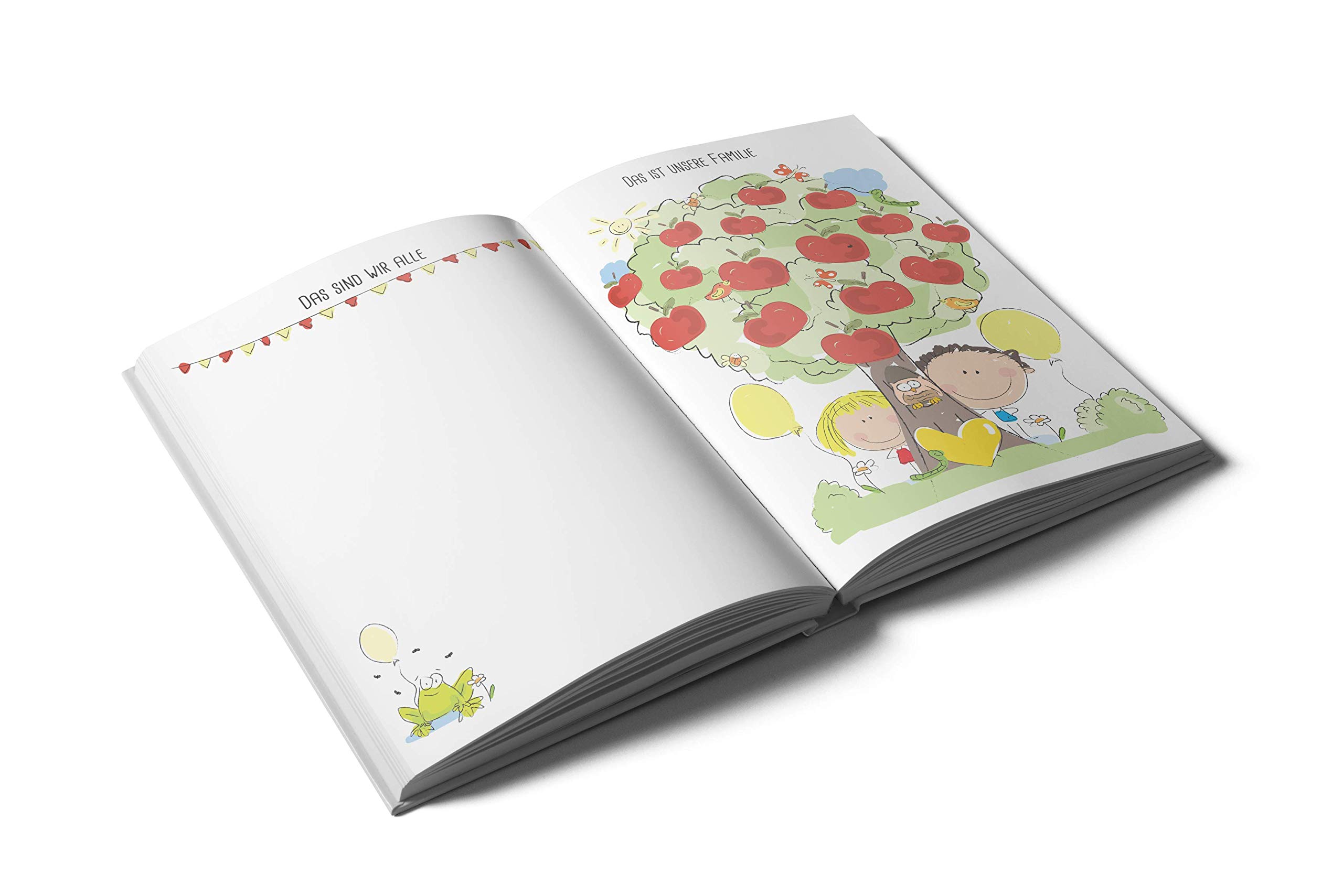 Zwillingsalbum personalisiert – Erinnerungen ans erste Babyjahr | Rundfux® | Wunschname, individuelles Cover, Meilensteine, Fotos, Entwicklungsschritte, Geburtsdaten, Erinnerungsschatz