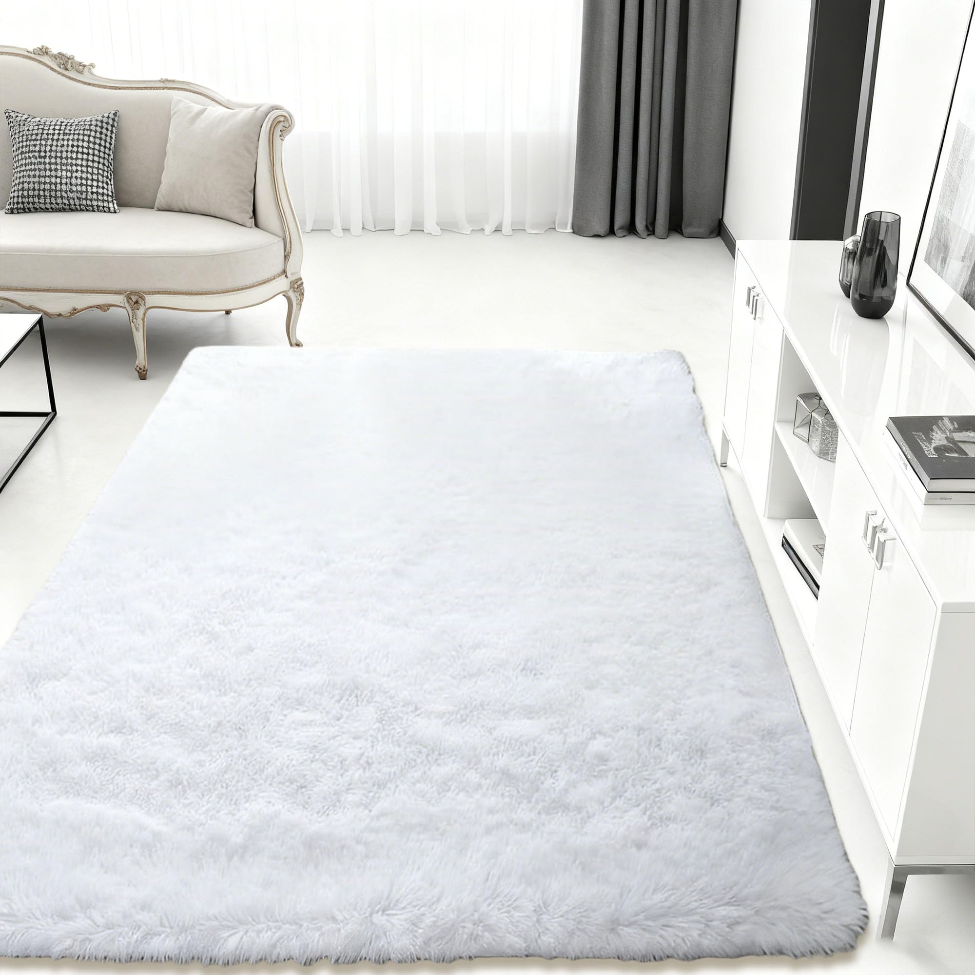 Tapis antidérapant pelucheux et sécurisé pour chambre d'enfant