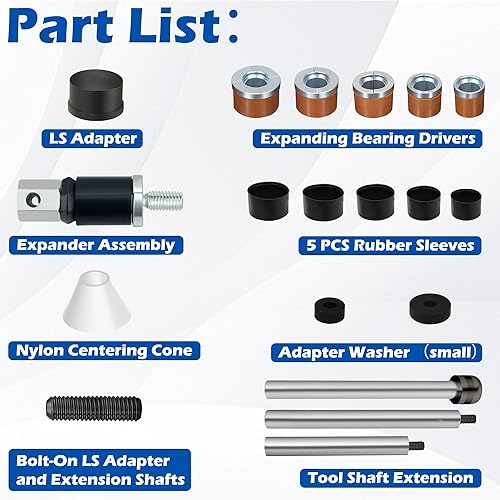 Miniatura 6 de Cam Bearing Install Tool & Engine Cam Bearing Remove Kit Complete Installation & Removal Chevy LS Engine - Covers Most Domestic and Import Vehicles