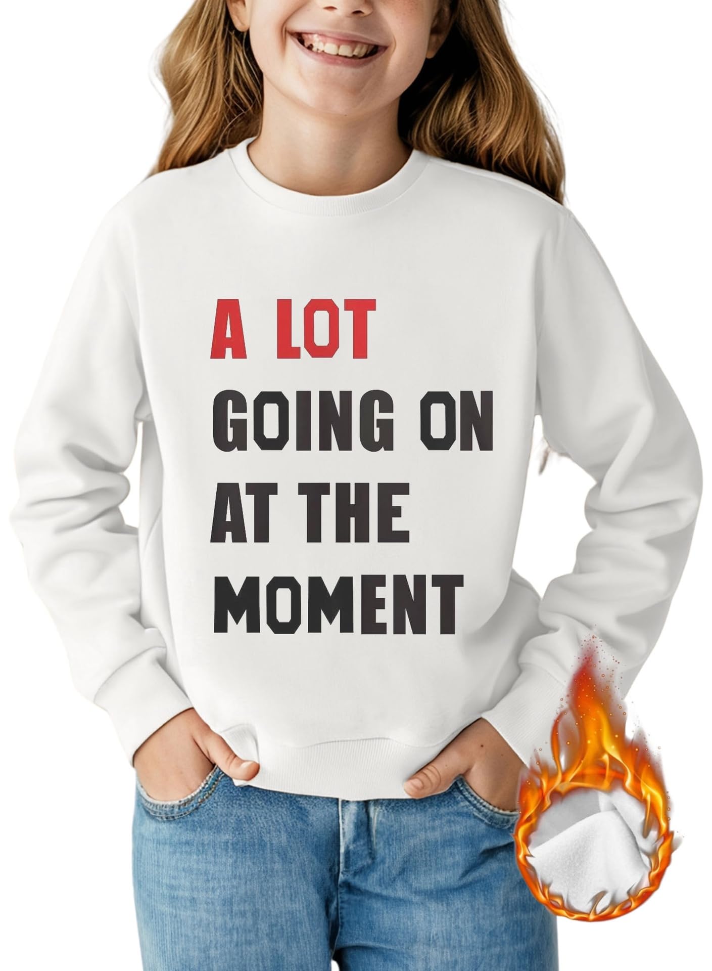 BOMDEALS Girls Letter Print Sweatshirt - Kid Country Music Concert Top Casual Vintage Graphic Tee Pullover Winter Warm Shirt