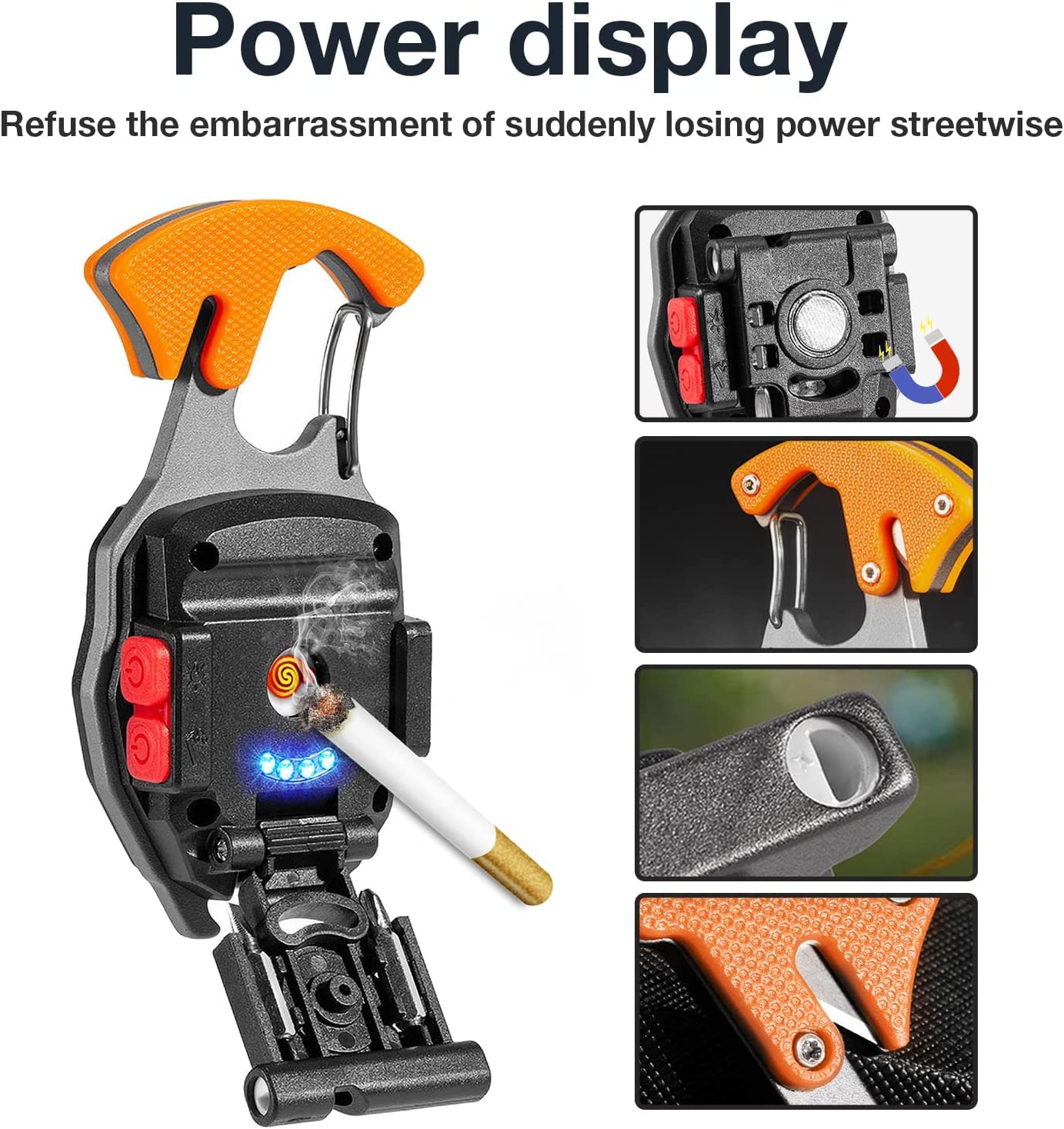 Lampe De Poche LED Portable 2 Pièces - Mini Lampe De Travail étanche Avec Mousqueton