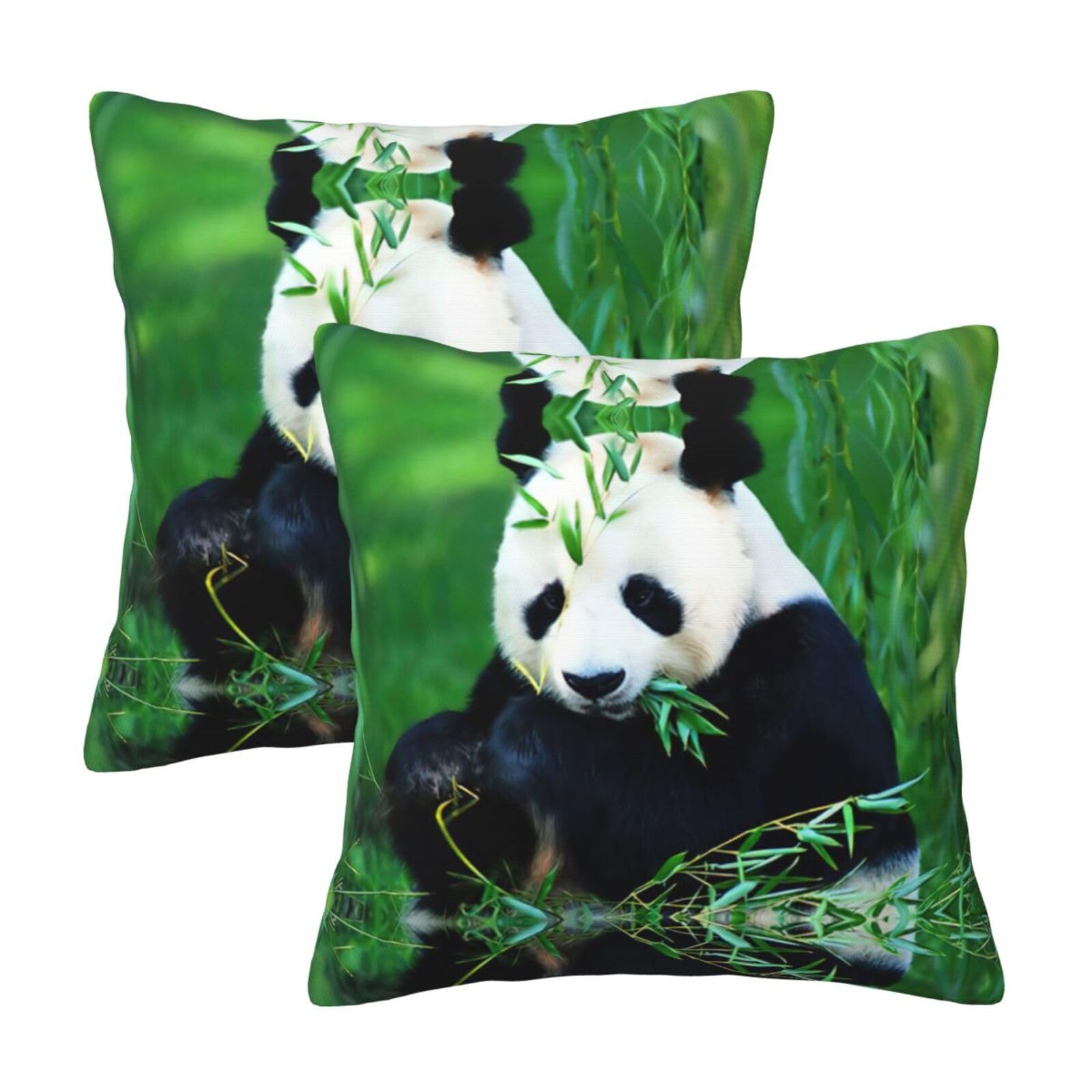 Kfjghhl Panda Throw Pillow Covers Decorative Farmhouse Couch Pillow Case 4 Sizes Square Cushion Pillcase