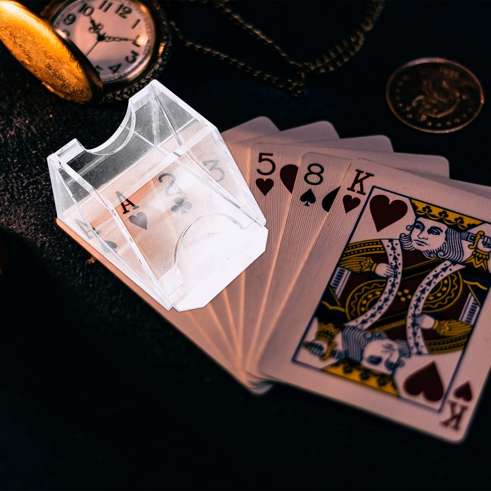 VICASKY Scarpa da Carte in Acrilico, Distributore per Texas Hold'em e Blackjack, Idrorepellente, Riutilizzabile, per Giochi da Tavolo e Sale da Gioco