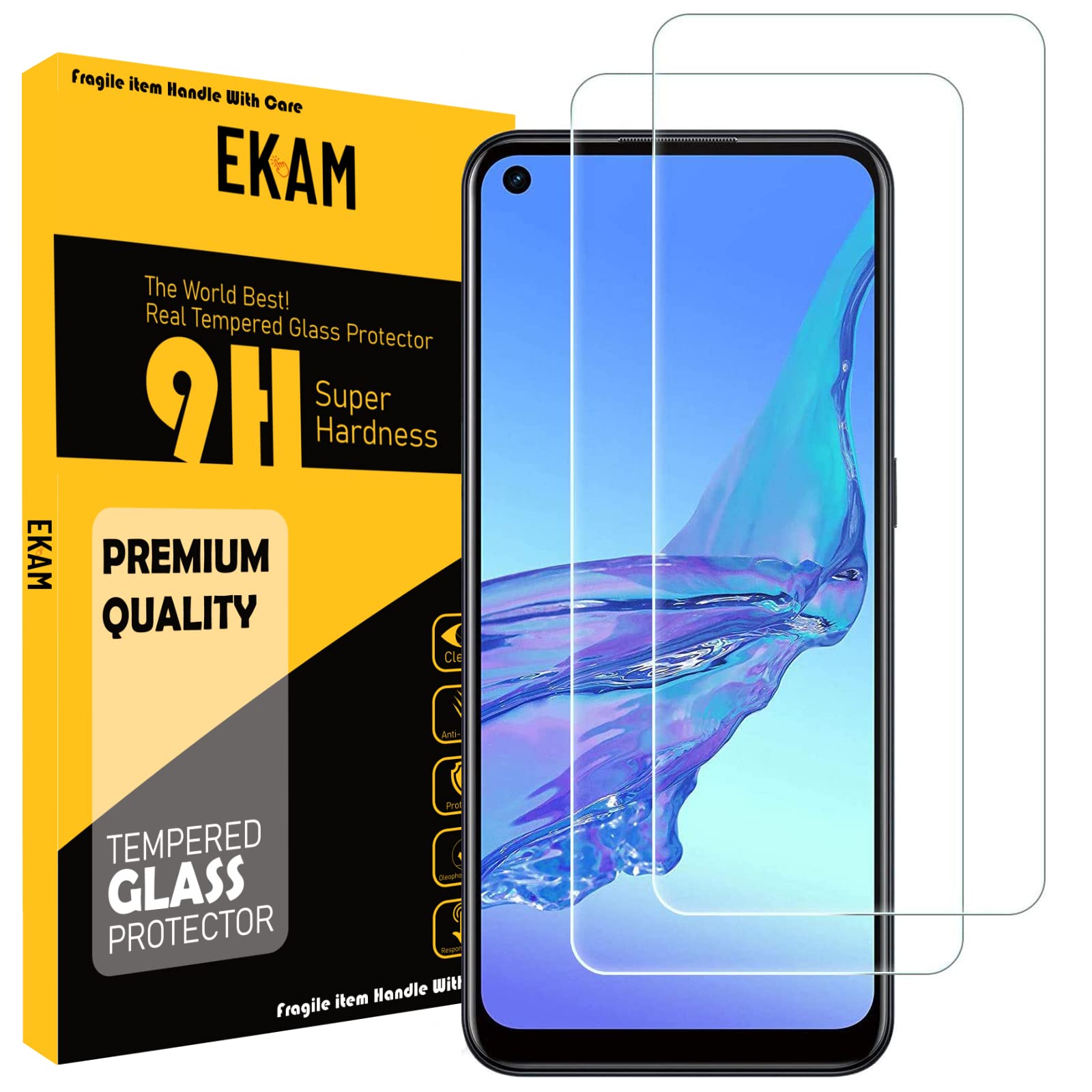 Coque Avec Béquille + 2 Protections écran Verre Trempé Pour Oppo A54 5G / A74 5G – Neuf