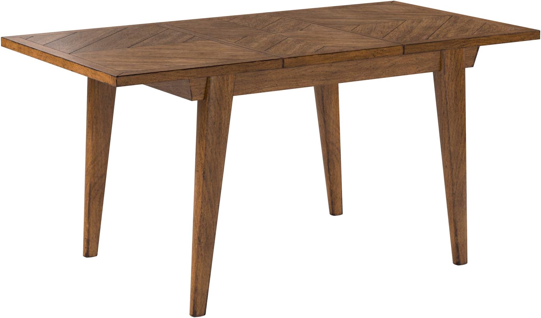 Amazon Brand โ Rivet Ian Modern Medium Dining Kitchen Table, Expandable, 60-80"L, Brown