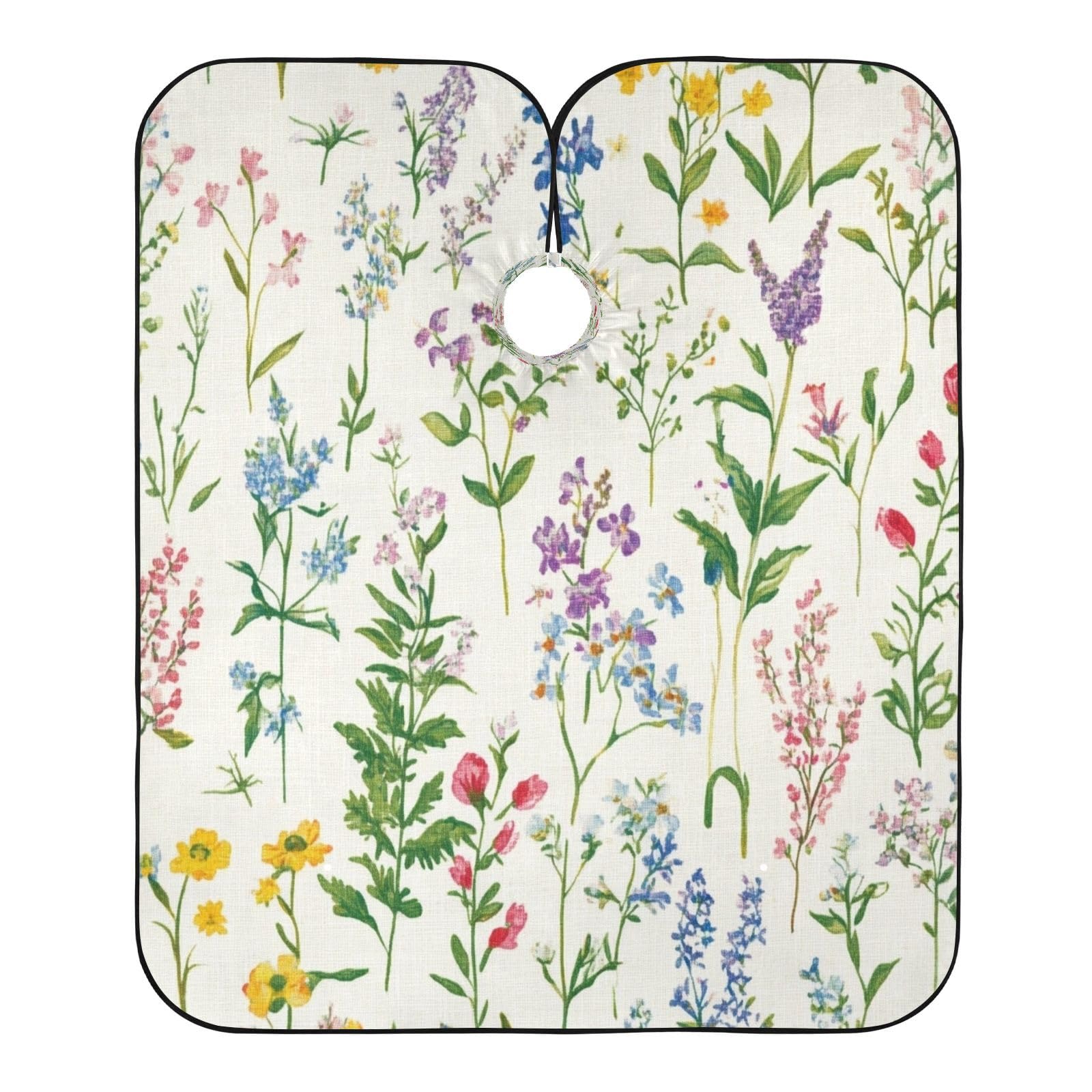 Kigai Hair Cutting Cape for Men & Women Wildflowers Waterproof Barber Cape Professional Hairdressing Salon Styling Cape with Adjustable Closure Snap