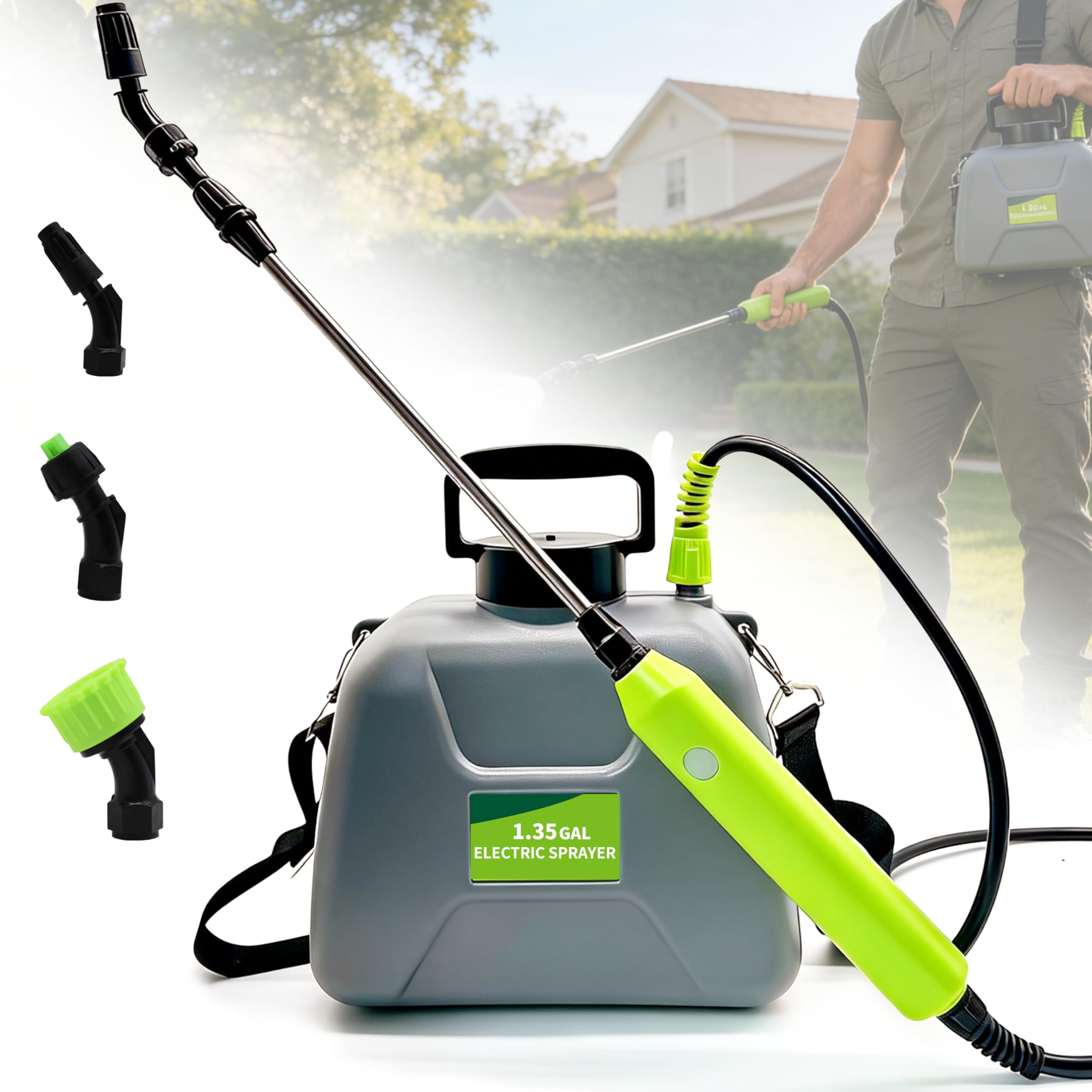 SYITCUN 1.35-Gallon Battery Powered Sprayer