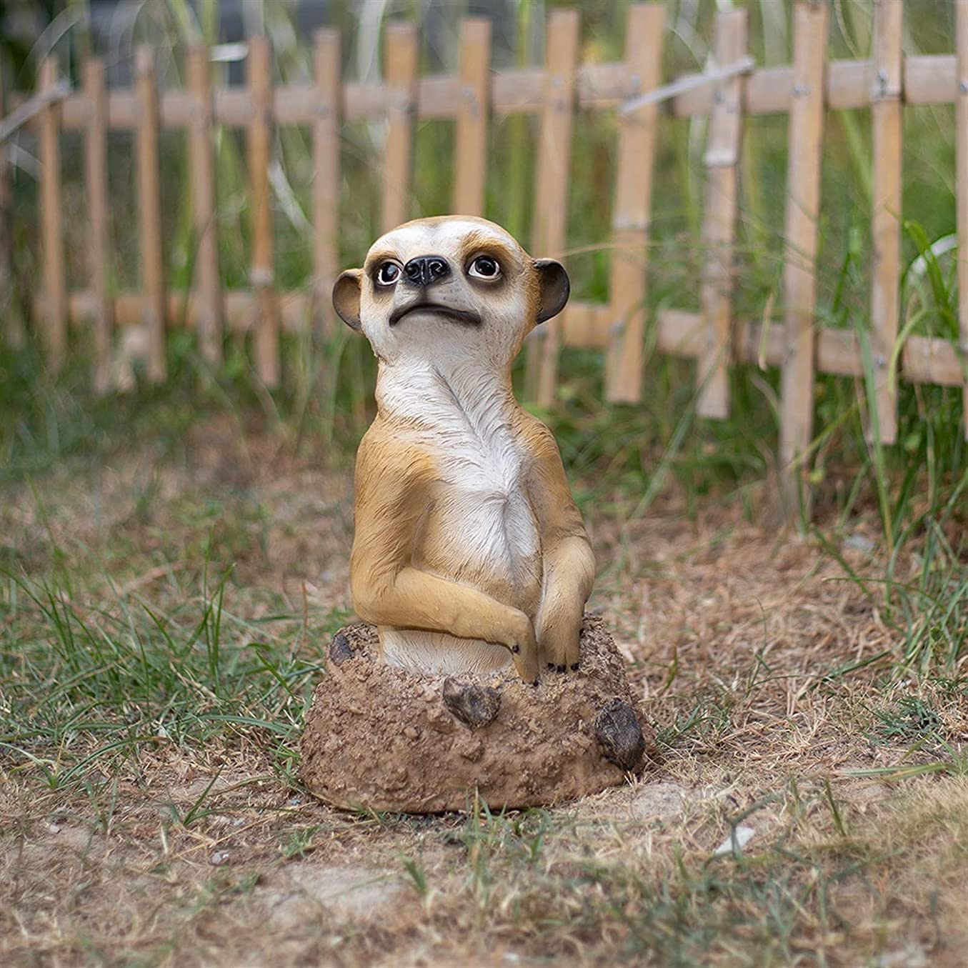 Dekoracja ogrodowa, figurka mangusty, wodoodporna żywica na zewnątrz, figurka zwierząt, dekoracje do ogrodu, na dziedziniec, podwórko