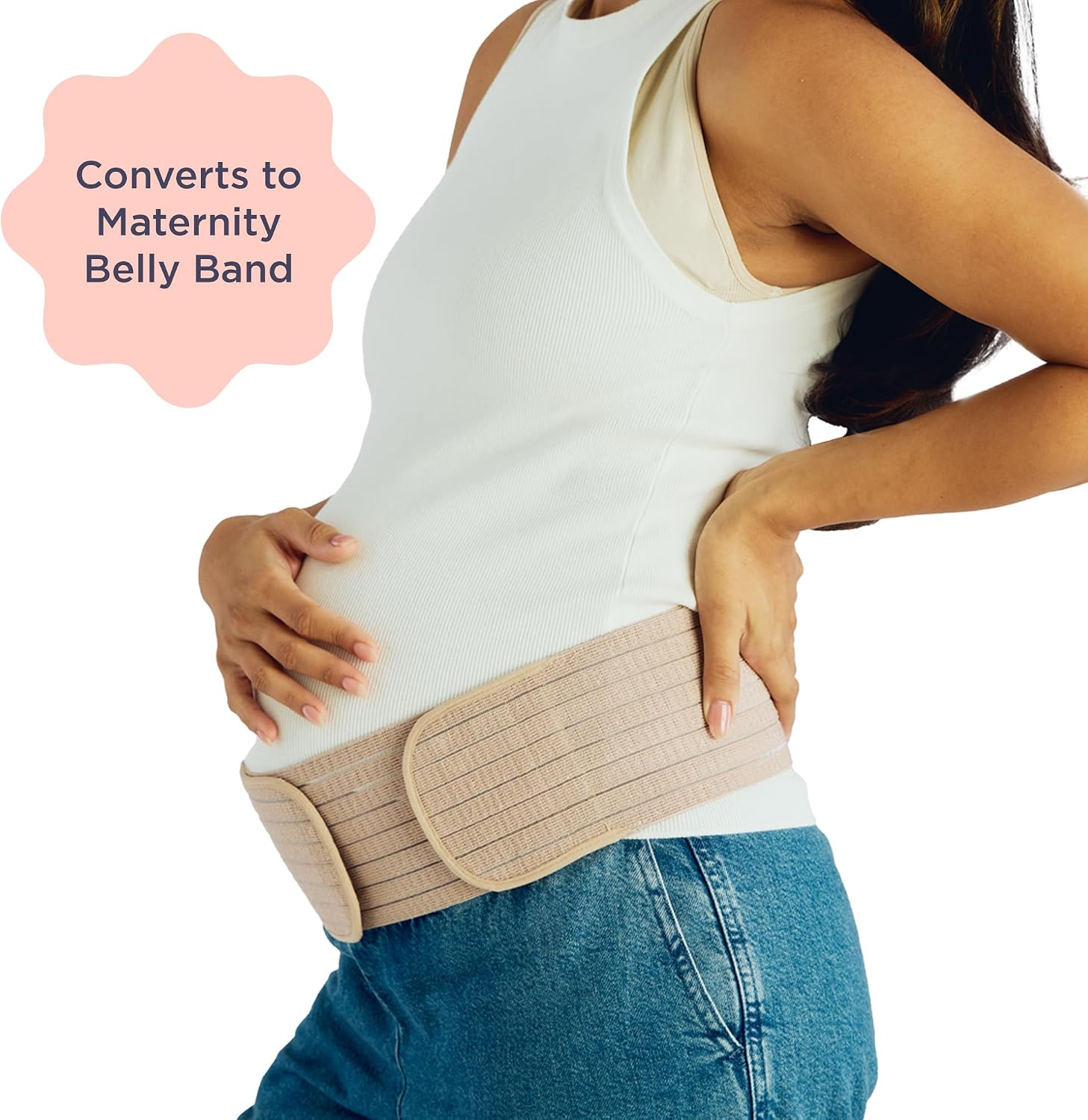 Belly Bandit 2-in-1 Hip Bandit - Maternity Belly Band & Postpartum Hip Wrap - Adjustable Pregnancy Belly Support and Compression Wrap