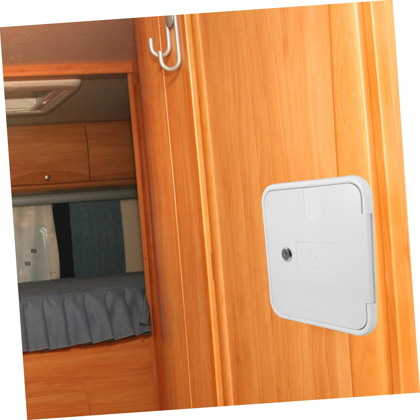 POPETPOP Sportello di Ispezione Elettrico per Campervan in ABS Bianco con Viti, Resistente all'Uso Esterno, Ricambio la Conversione RV