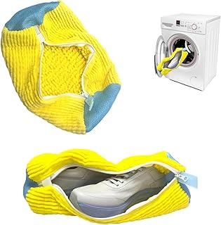 Hiylink 2-Pack Shoe Washing Machine Bag – Laundry Shoe Bag for Washer & Dryer, Microfiber-Lined Interior & Secure Zipper –...