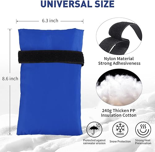 Miniatura 3 de Paquete de 6 fundas de grifo para exteriores para invierno, 6.3 pulgadas de ancho x 8.6 pulgadas de alto, protección contra congelación, calcetines
