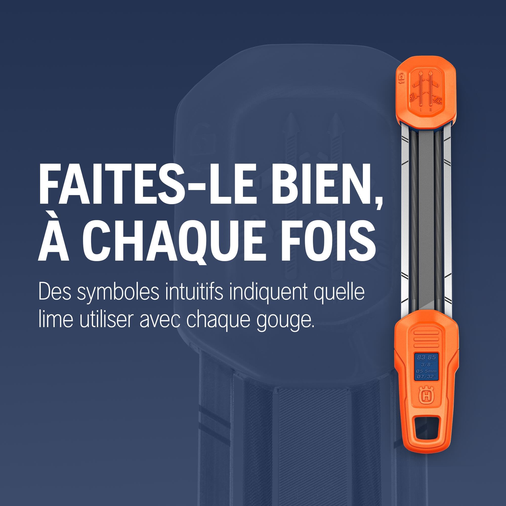 Husqvarna Kit de Lime 2-en-1 Équipement d'Origine, Affûtage Précis