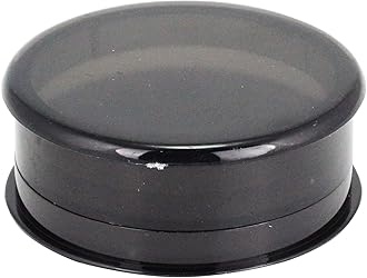 Plastic Grinder 60 mm Three Parts Including Storage Compartment Choose Your Favourite Colour (Black) for Pine Nuts and Chilli Peppers 1x
