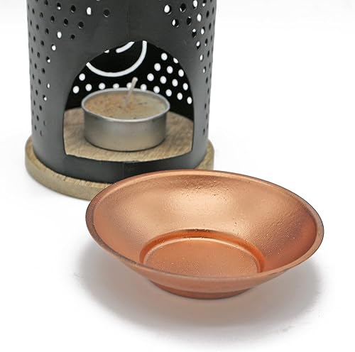 Miniatura 7 de SOUL STICKS Quemador de aceite de metal, lámpara de fragancia y aroma, quemador de aceite esencial, lámpara de aromaterapia, difusor de aceite