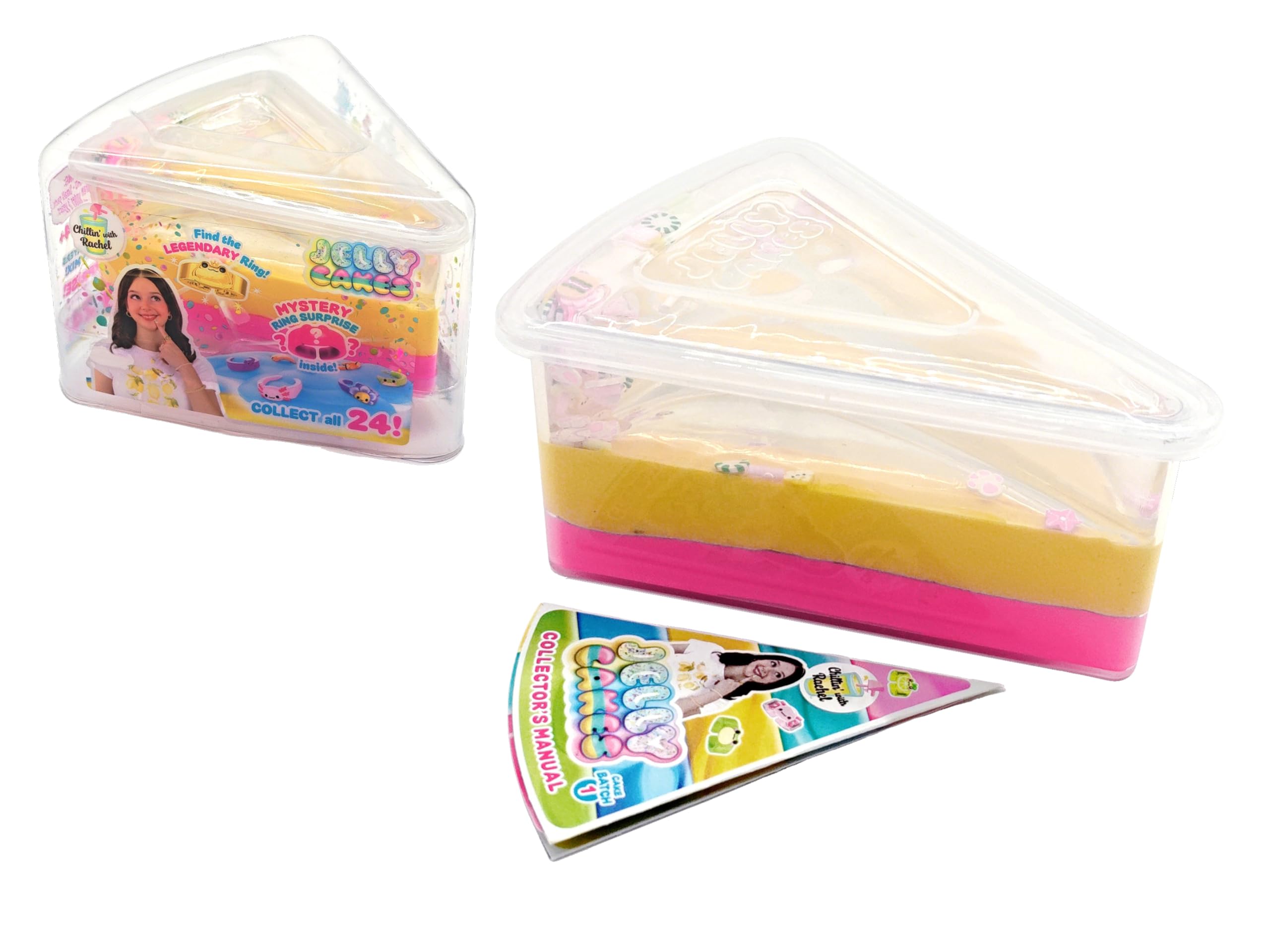 Sky Castle Jelly Cakes™ x Chillin’ With Rachel Sensory Slime, 3 Layer Cake-Shaped Compound, Stretch, Squish & Mix Surprise Toy