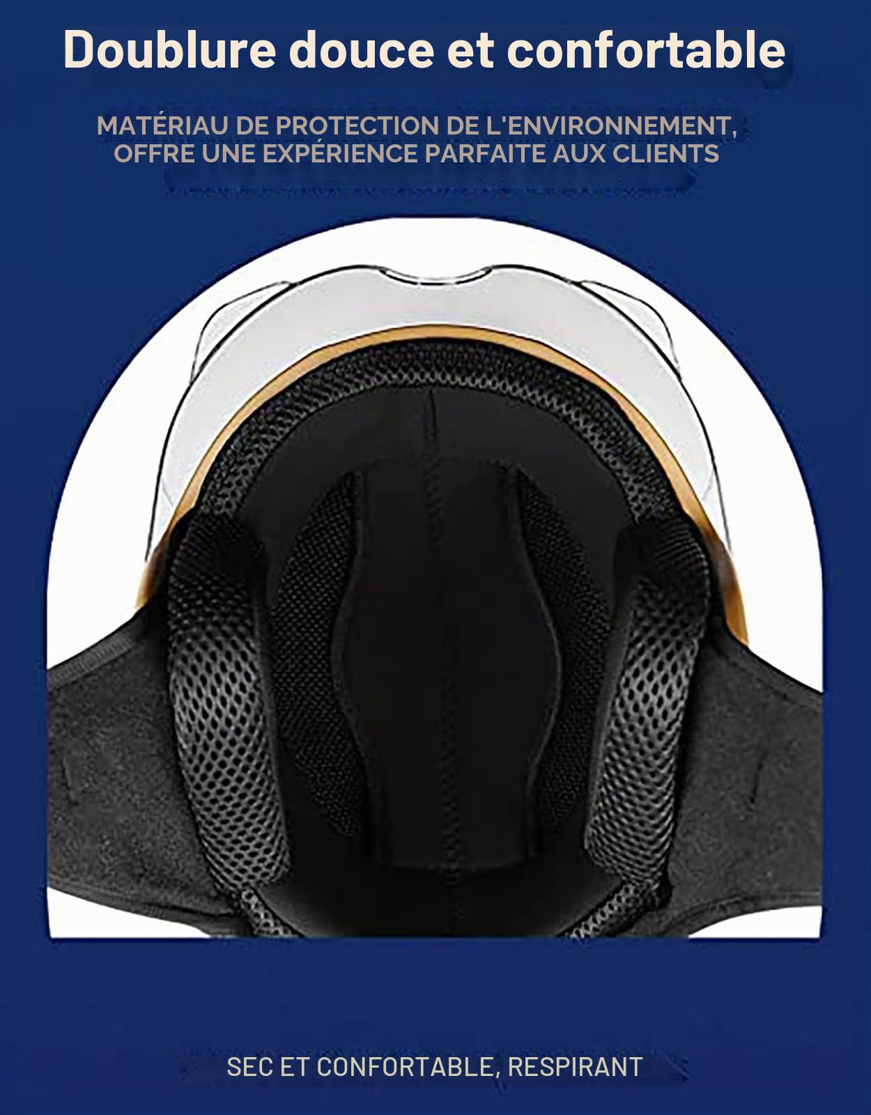 Casque De Moto Ouvert Vintage, Moto Électrique Rétro avec Visière De Casque, Casque De Motard Jet Vintage 3/4 avec Certificat ECE, Universel Homme Et Femme C,M=55-57CM