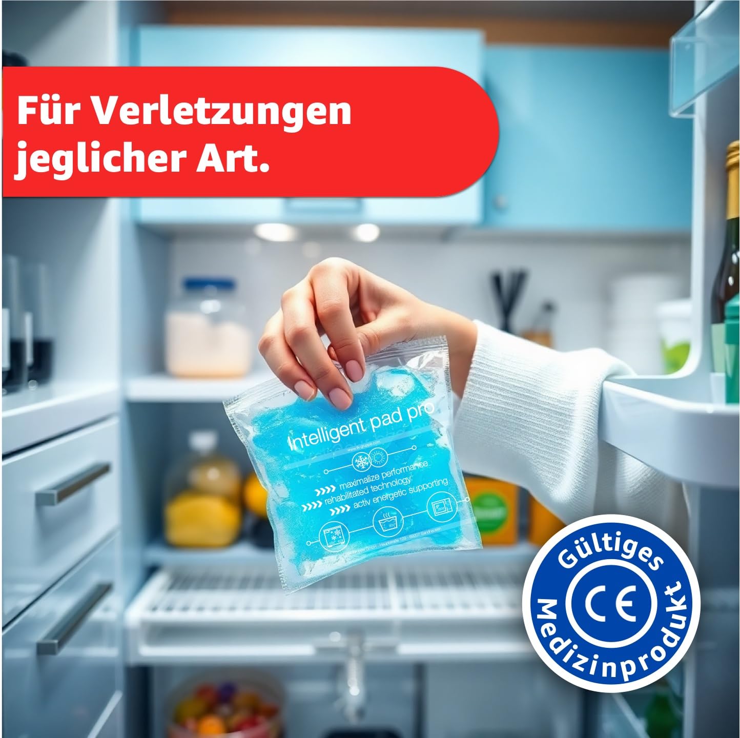 2x Impacchi Freddo Caldo 29x12cm – Set Made in Germany – Cuscinetti Gel Riutilizzabili per Terapia del Dolore, Lesioni, Gonfiori e Sollievo Muscolare