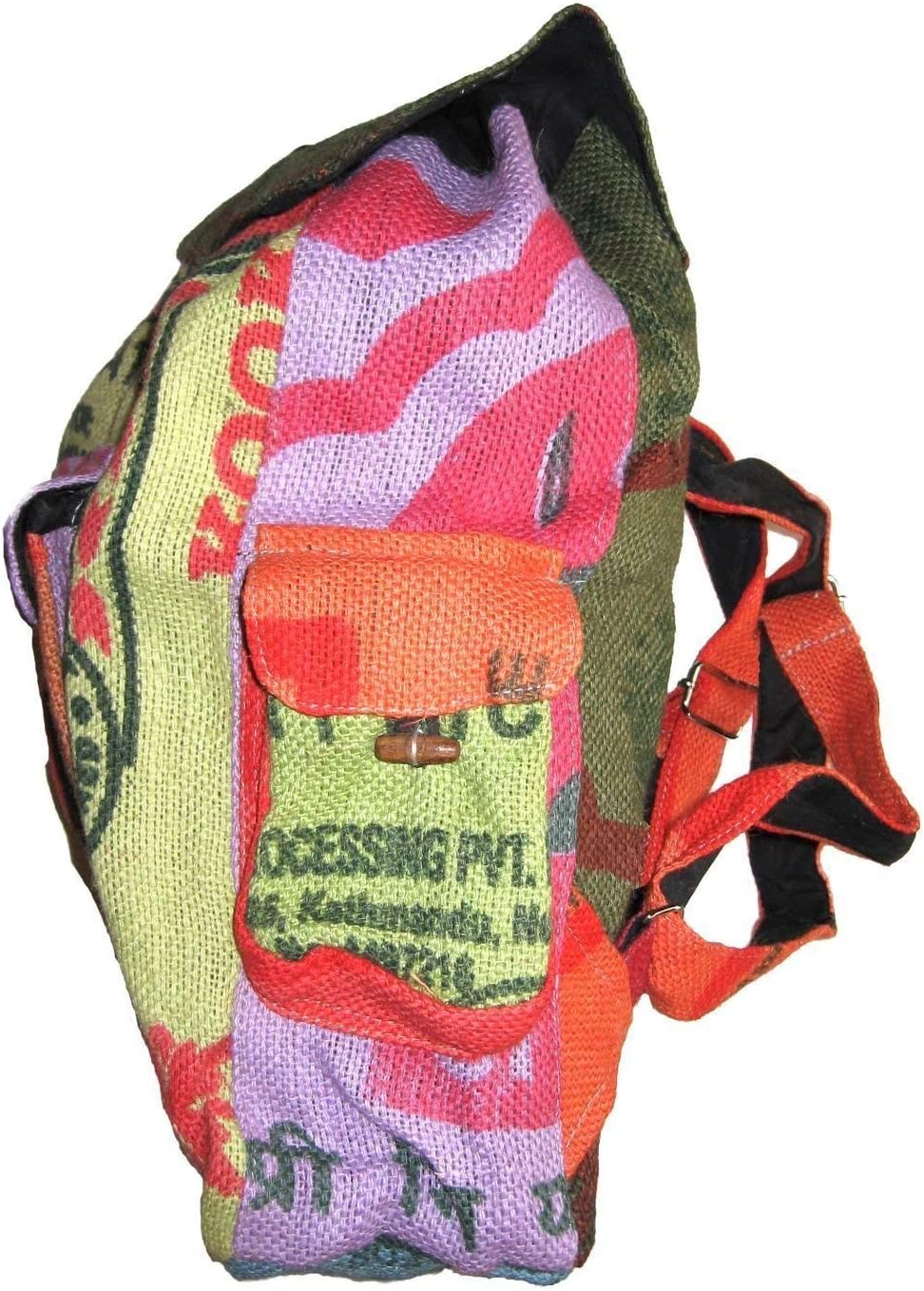 DharmaObjects Recycled Jute Rice Bag Backpack Hand Made Nepal
