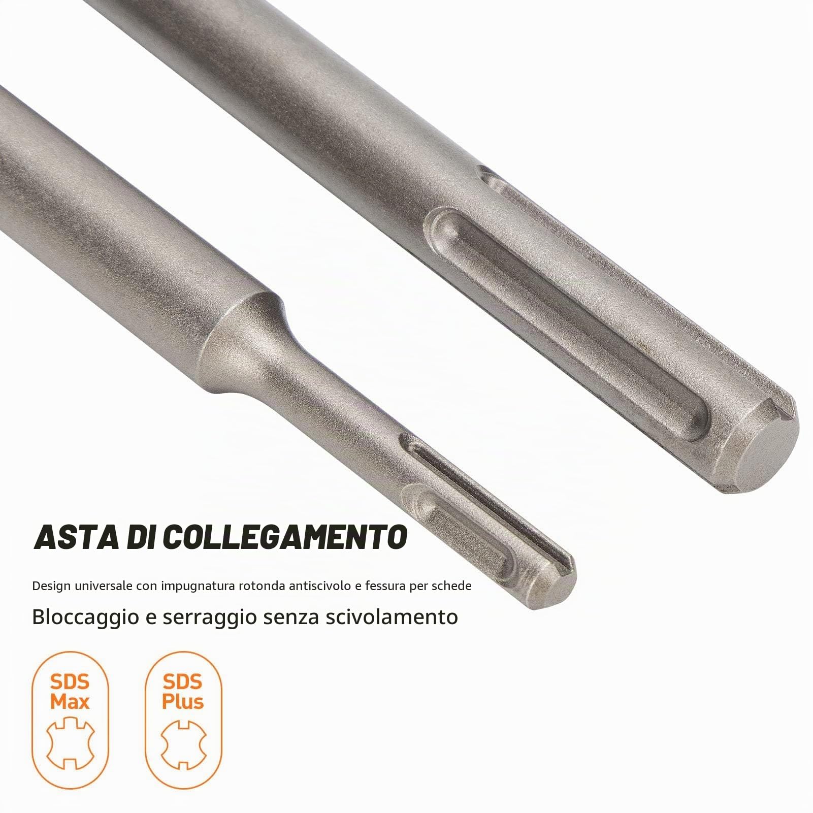 Set di Seghe a Tazza per Calcestruzzo, 9 Pezzi Set di Punte per Trapano Apri Fori per Cemento, 30/40/65/80/100 Mm Fresa per Fori Cavi Acciaio Al Tungsteno con Scatola di