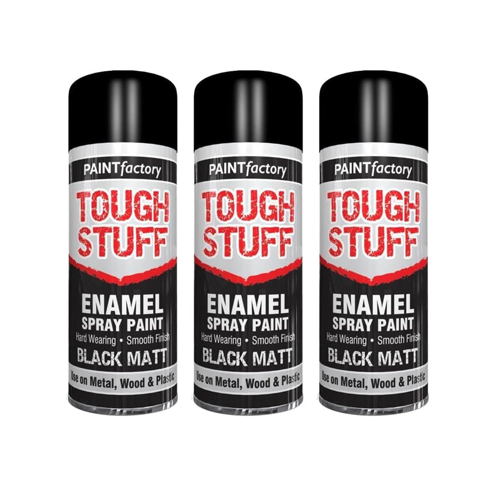 YSAMAX Enamel Black Matt Spray Paint, Provides A Sleek, Smooth, And Elegant Finish, Easy-To-Use Aerosol Form, Durable, Long-Lasting, (3PCS)