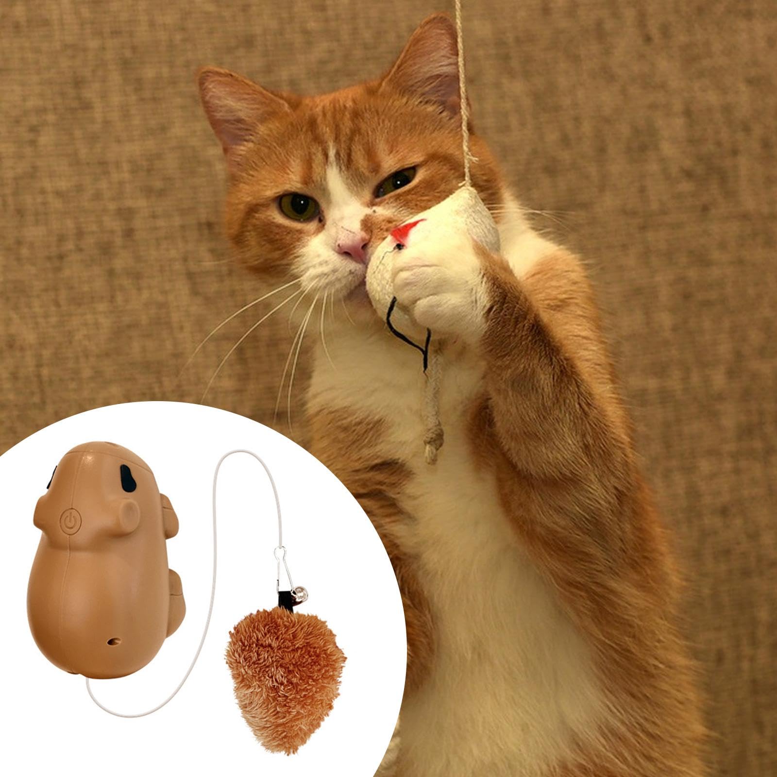 LOVIVER Jouet interactif pour Chat, léger et Facile à Utiliser, avec Clochette et Mouvement Rapide. Idéal pour stimuler enrichir l'activité Physique des