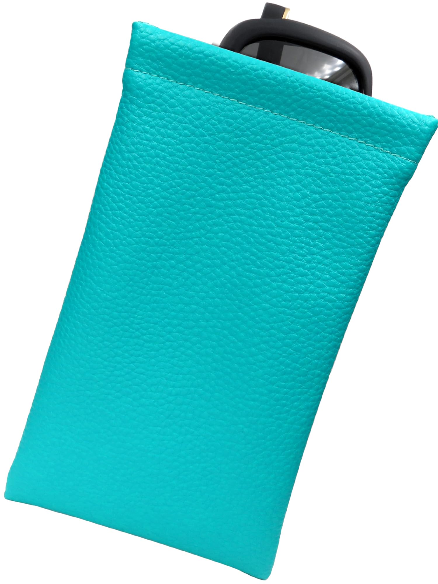 Soft Sunglasses case | Large Glasses Case Holder - Eyeglass Pouch Squeeze Top | Glasses pouch Lightweight Extra Layers, Ct8 Turquoise, XL