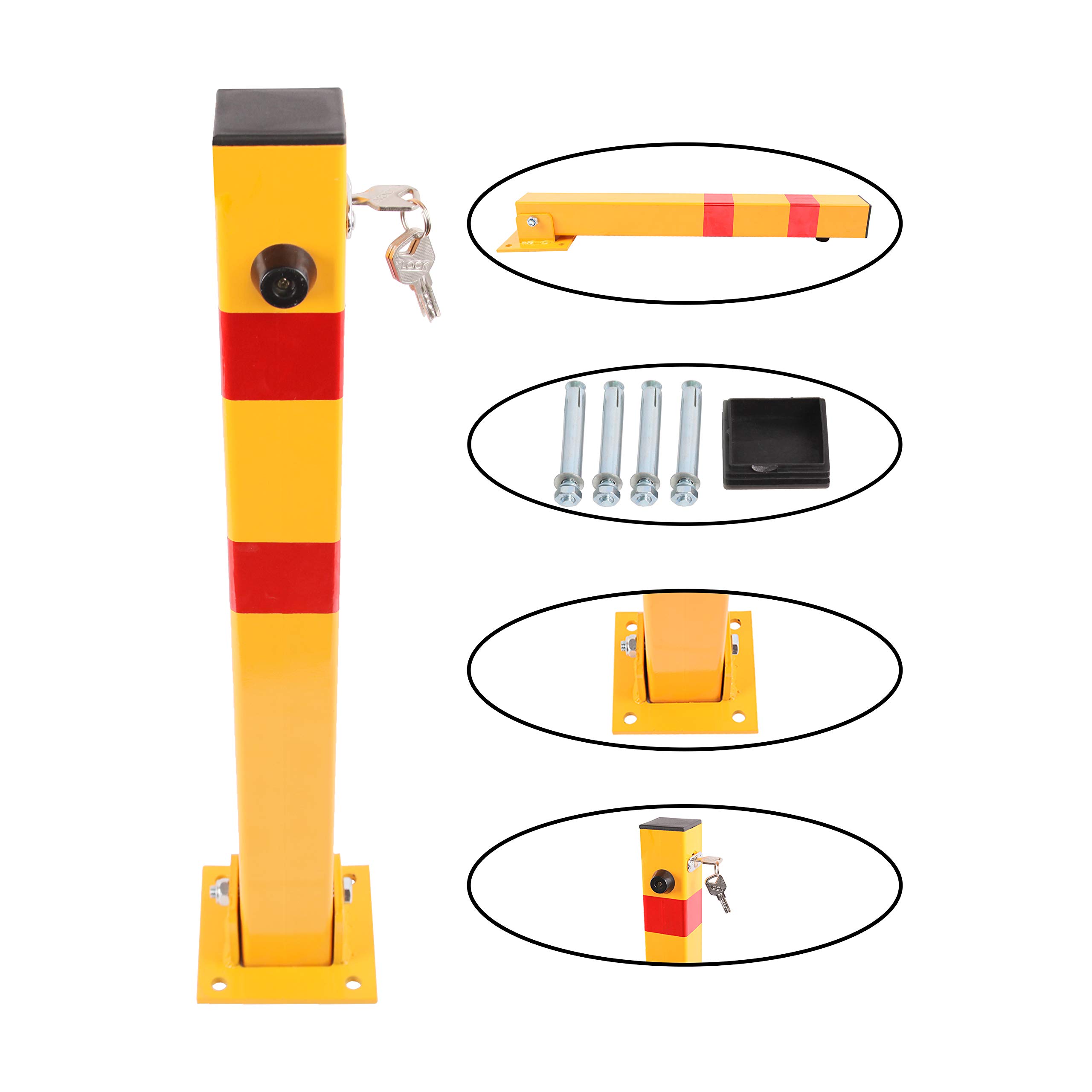 Palo di parcheggio pieghevole SN1807 - Set da 2 pezzi