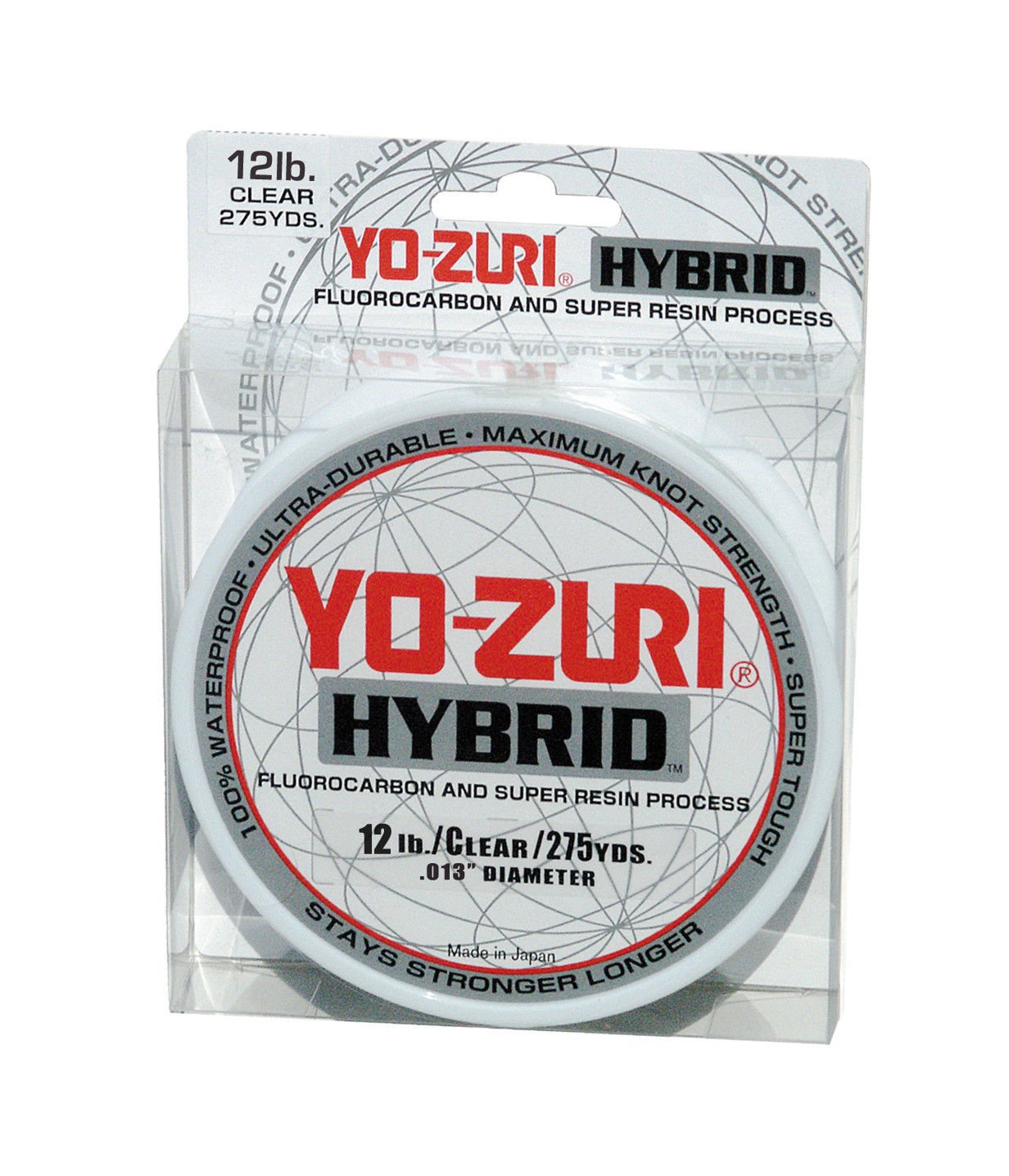 Yo-Zuri 275-Yard Hybrid Monofilament Fishing Line, Clear, 12-Pound