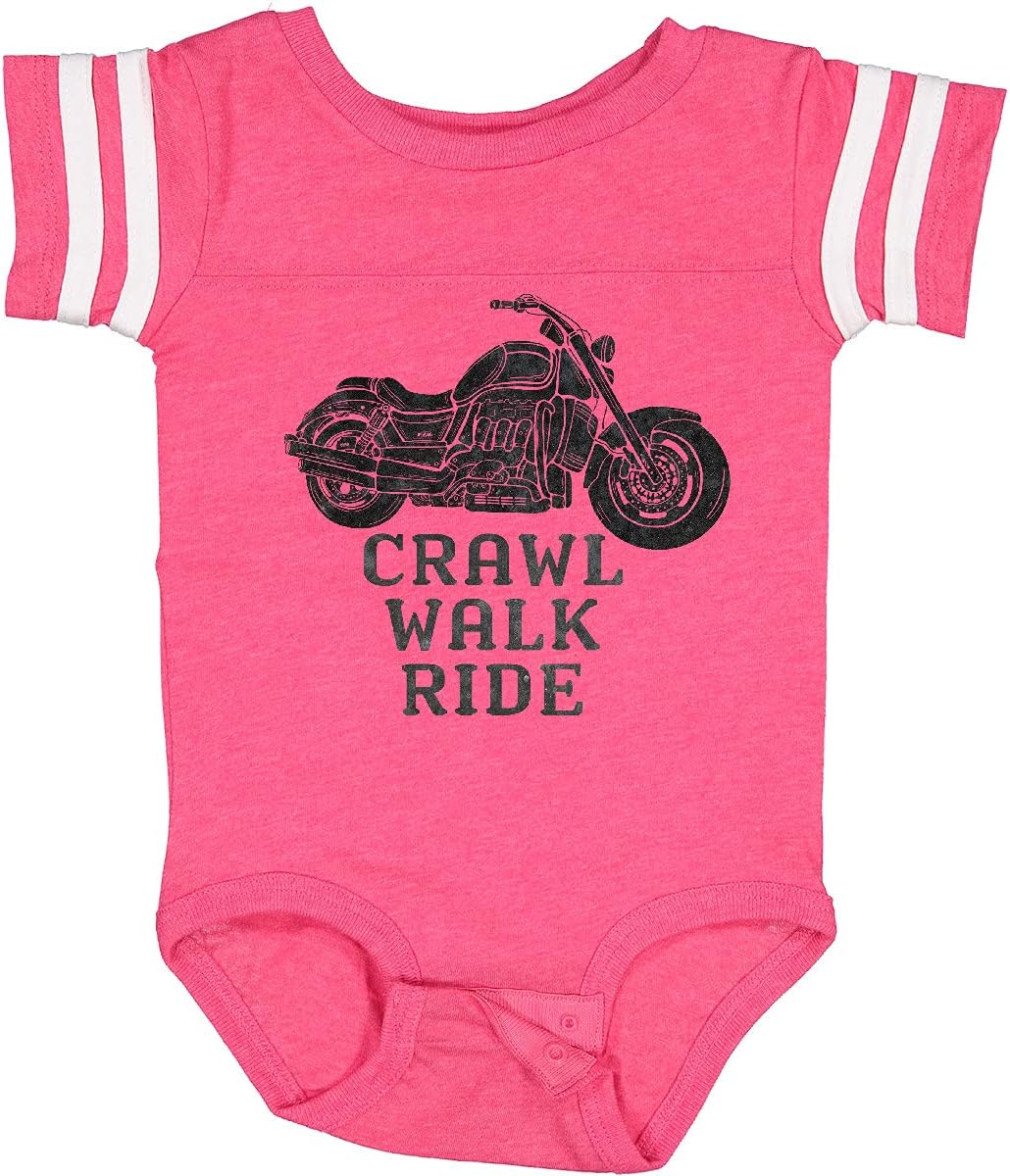 inktastic Crawl Walk Ride Motorcycle Baby Bodysuit