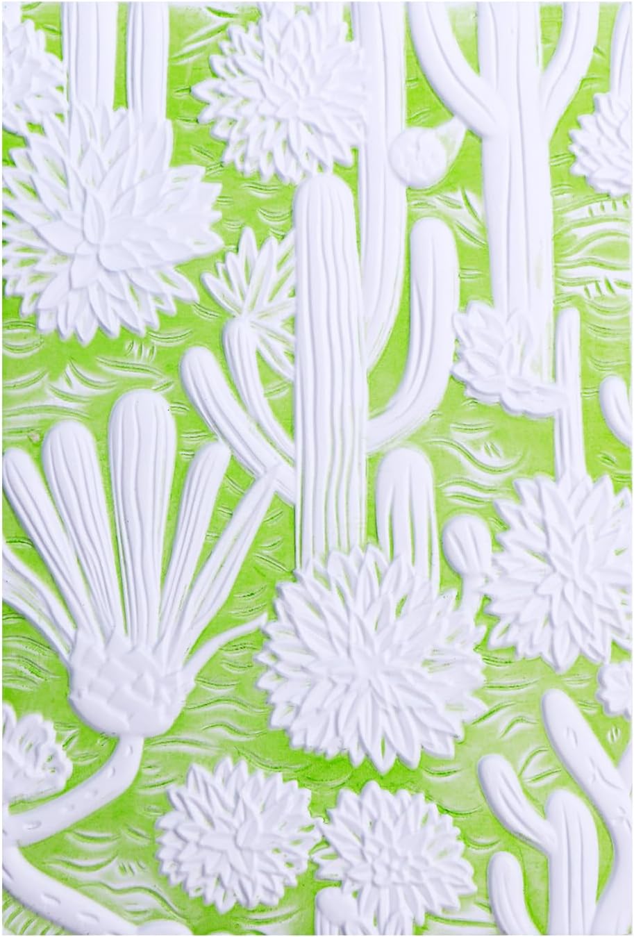 Briartw 3D Embossing Folder for Card Making,6.3x4.5inch Succulent Plants Cactus Clear Plastic Texture Fades Embossing Folder Template for Scrapbooking Cardstock Album DIY Decoration Paper Crafting