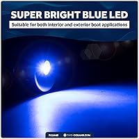 Vista 5 de Five Oceans Luces LED marinas de cortesía, mini luz de acento, interior redondo de lujo para barco, cubierta, cabina, LED azul, para pontón, velero