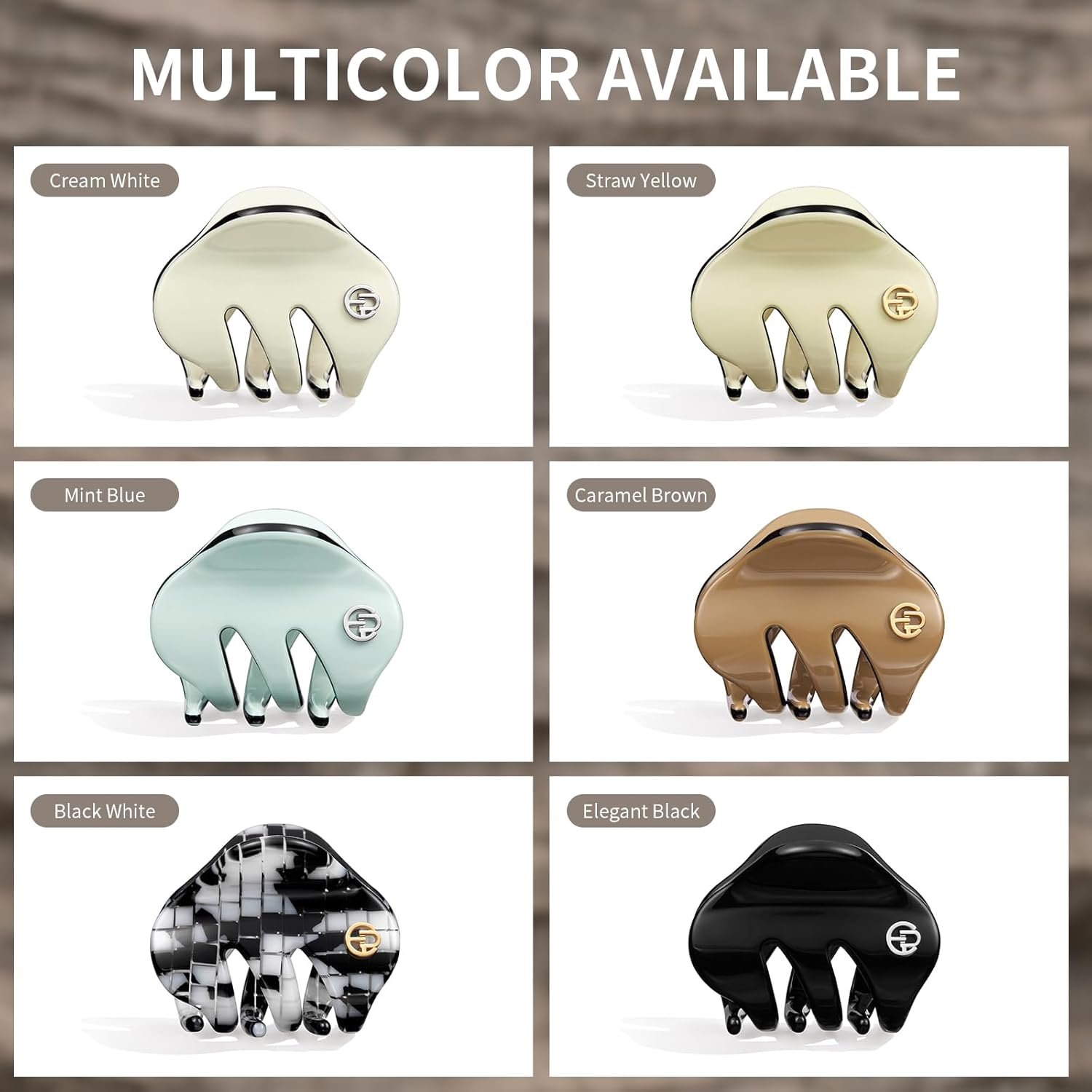 EVITA PERONI Small Hair Clip, Acetate Mini Hair Clips for Hair, Little Tiny Claw Clips for Women Girls Half Updo Durable and Styling Hair Accessories, Straw Yellow - Image 8