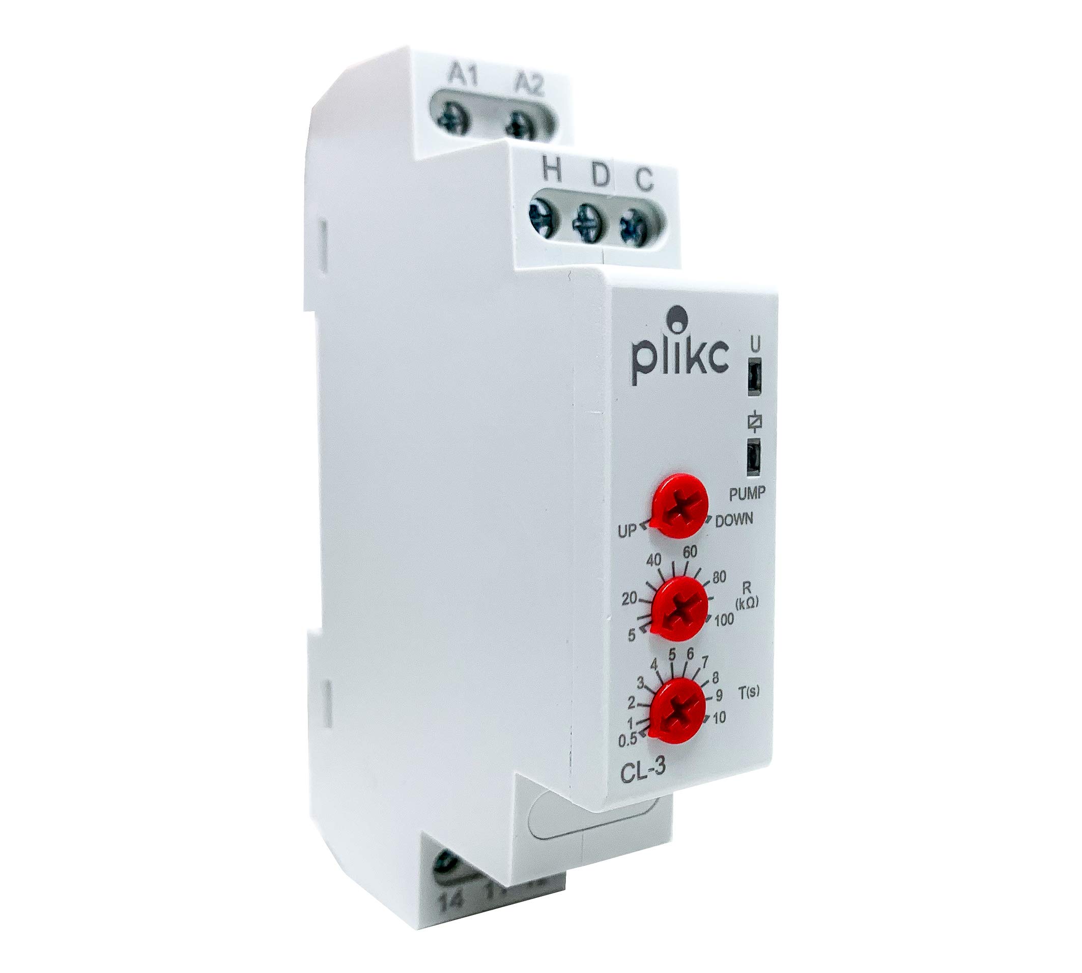 Controllo di livello in riempimento e svuotamento, funzionamento a due o tre sonde - Ritardo regolabile - Plikc CL-3 (Con kit sonde)