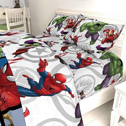 Miniatura 8 de Jay Franco Marvel Avengers Team - Juego de ropa de cama matrimonial de 9 piezas, incluye juego de cama, juego de sábanas