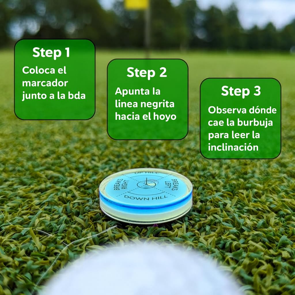 Fraser Fitness Marcador de golf de alta precisión con nivel de burbuja