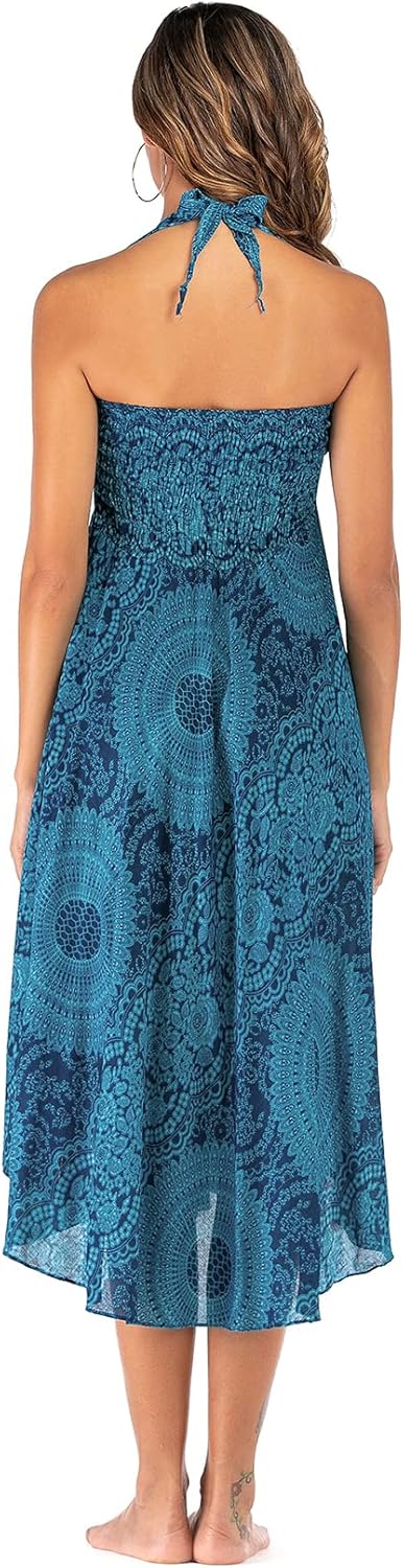 Womens Boho Skirt Long Skirts Hippie Clothes for Women with Tie - Image 5