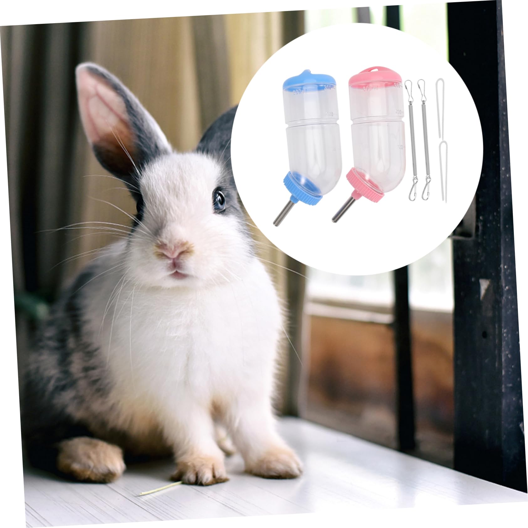 Beaupretty 6piezas Botella De Agua para Mascotas Dispensador De Agua Antigoteo para Pequeños Animales Bebedero De Inoxidable para Hámsters Conejos y Cobayas Capacidad De Color Aleatorio
