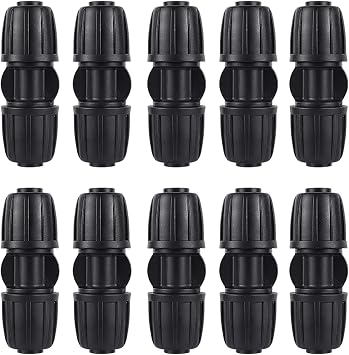 10 Pack 1/2 inch Irrigation Fittings Coupling Connectors Anti-Drip