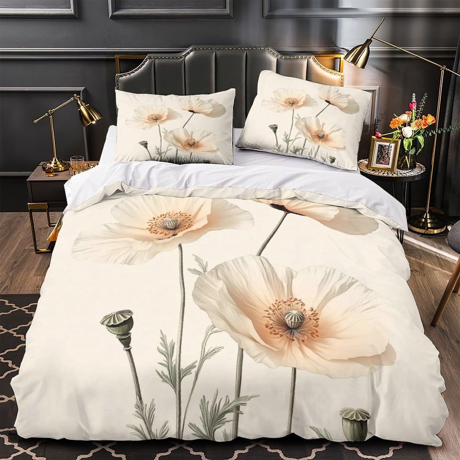 Housse de couette respirante 3D avec fermeture éclair et microfibre anti-plis pour lit d'invités